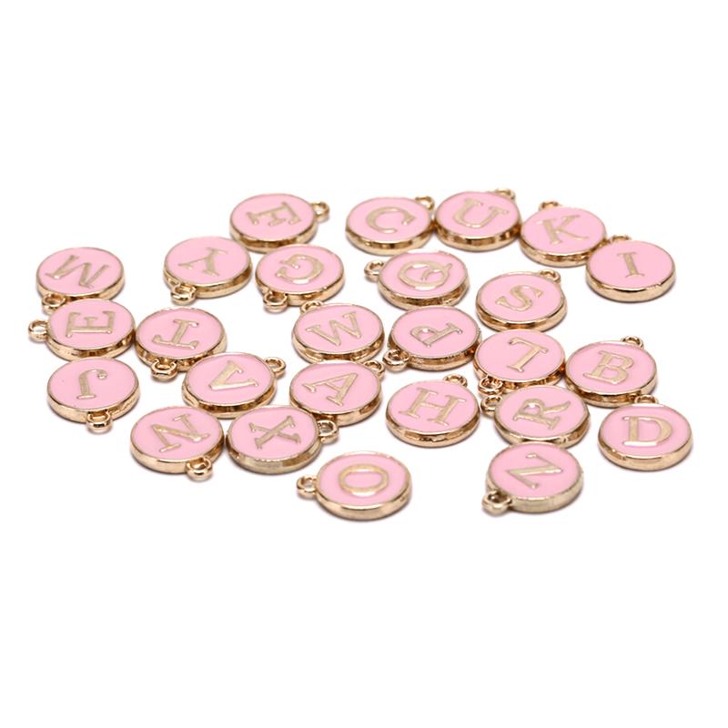 Practical Multiple Color Diy Jewelry Accessories Alloy Double-Sided Oil Dripping Multicolor English Letters Chaotic Pendant