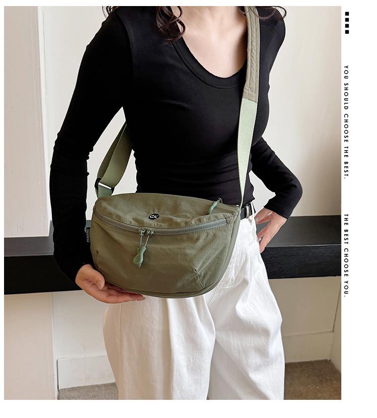 Bardzo Lekka Wodoodporna Nylonowa Torba Przez Ramię - Damska Dużej Pojemności Wszechstronna Pod Pachę Siodełko