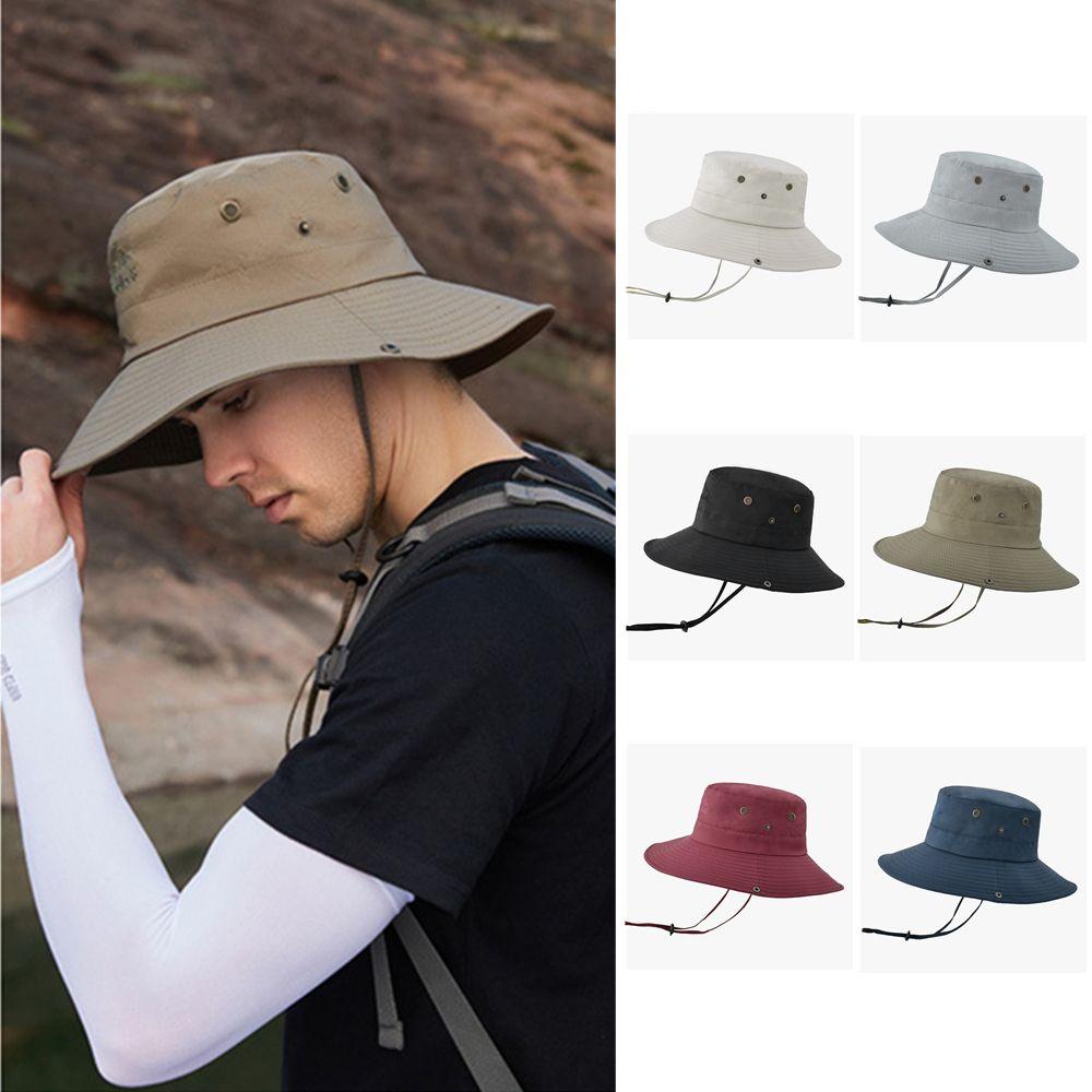 

Outdoor Men Women Summer Big brim Bucket Hat Pot hat Wide Brim Fishing Hat Sun Hat