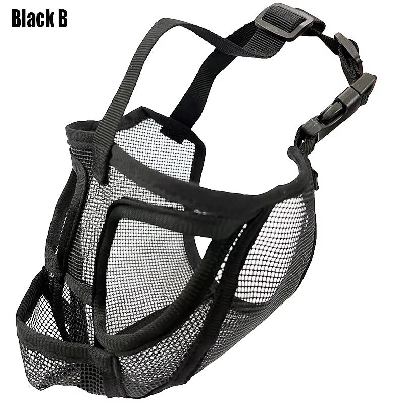 Maschera per cane da compagnia, maschera per bulldog, cane a muso corto anti-mordere, anti-mangiare, anti-abbaiare, regolabile, traspirante, articoli universali per animali domestici
