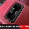For Lexus NX 250 350 350H 450H -2024 2025 Carbon Fiber Car Rear Seat Water Cup Holder Frame Cover Trim Interior Accessories