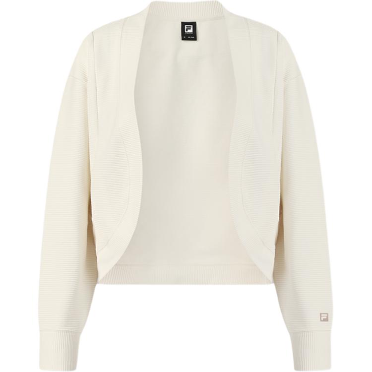 

Fila Фитнес Мода Удобный Повседневный Спорт Универсальный Французский Ленивый Стиль Воротник-стойка Длинный Рукав Кардиган Вязаные Изделия Женские кардиганы A11W531502F-WT XXL