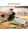 Stainless Steel Vegetable Slicer Set with Cut-Resistant Gloves & Cleaning Brush