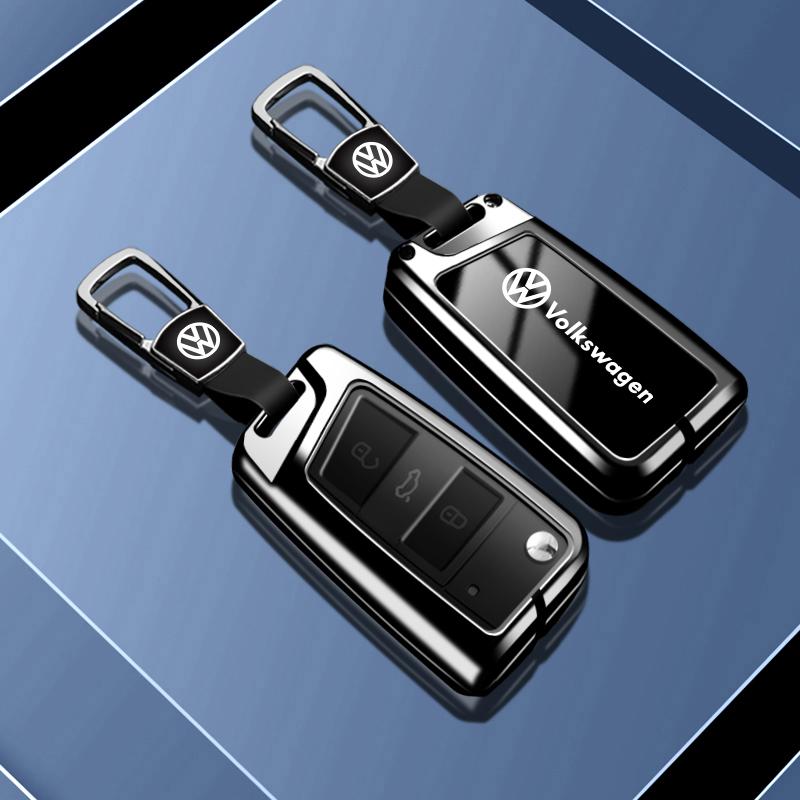 Voor VOLKSWAGEN VW Mode Zinklegering Flip Auto Afstandsbediening Sleutelhoes Cover Fob Voor VW Volkswagen Golf 7 MK7 Tiguan MK2 Auto Beschermingen