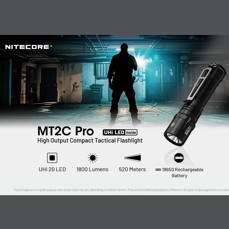Torcia Ricaricabile NITECORE MT2C PRO USB-C con Batteria