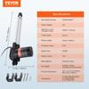 Linear Actuator 12V 10In Heavy Duty 1320lbs/6000N 0.19"/s IP44 Protection