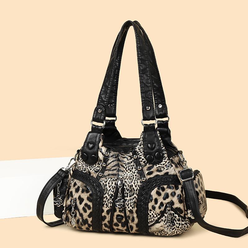 Borsa a Tracolla Portatile - Borsa a Spalla Trendy di Grande Capacità per Donna
