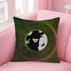 Vintage Movie W-Wicked Anime Pillow Case Anti-Dustmite Pillowcase Invisible Zipper Silky Short Plush Sofa Cushion Cover