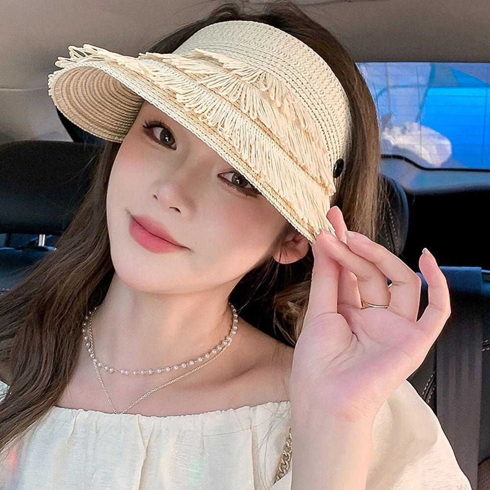 

Sports Caps Travel Visor Hat Foldable Sun Hats Summer Sunscreen Hats Women Sun Hats Empty Top Caps