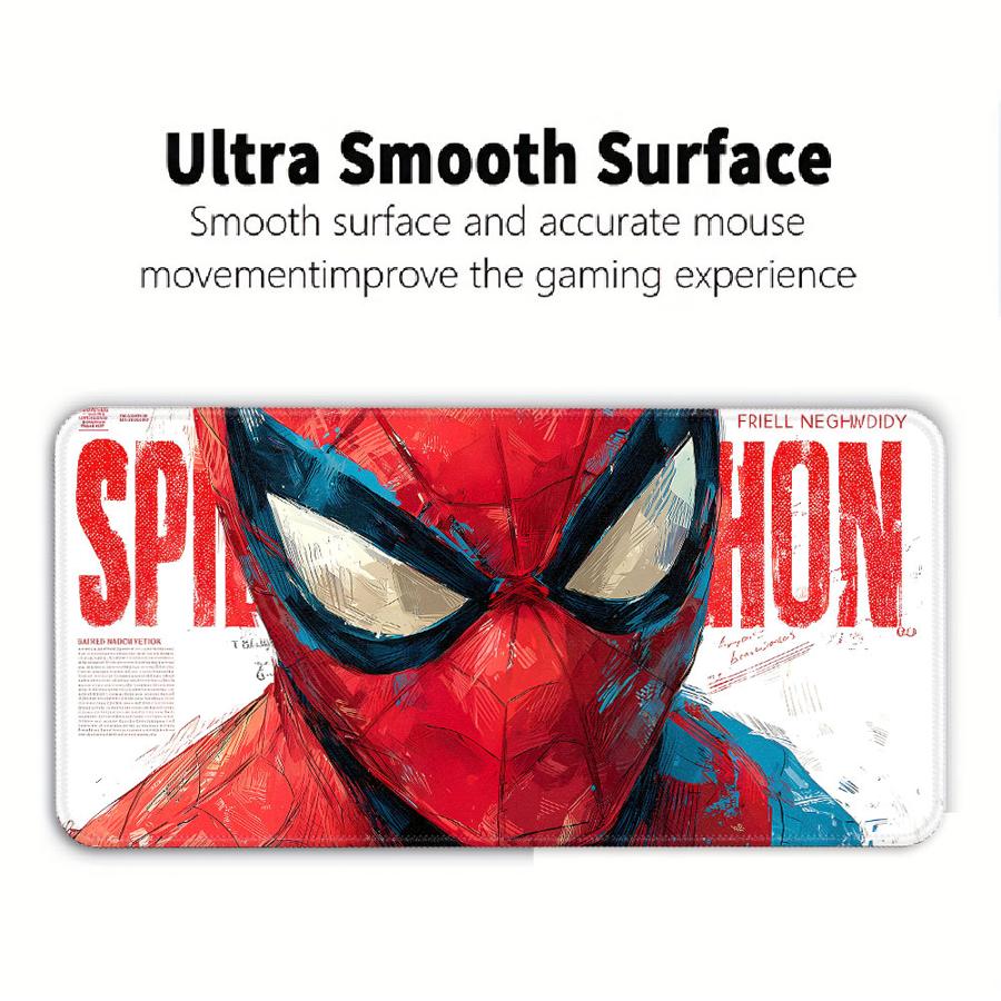 Marvel Spiderman Tappetino Mouse Cool Tappetino per Computer Portatile Tappetino per Tastiera Mouse Accessori da Scrivania Ufficio Tappetino Tappetino per Console di Gioco overlock