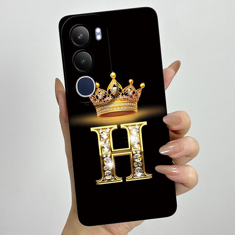 Pro Vivo Y19s 4G Pouzdro Koruna Počáteční Písmeno Měkký Silikonový Ochranný Zadní Kryt Pro Vivo V2419 Coque pro VivoY19S Y 19 s Fundas