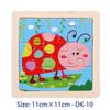 11cm/4.33in Kids Wooden Jigsaw Puzzle Games Cartoon Animal Vehicle Pattern Children Montessori Educational Toys