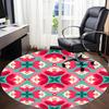 1 Stück Rundteppich mit Blumenmuster für das Büro, Teppich für Büro, Gaming, Leichte runde Bodenmatte yy260208047