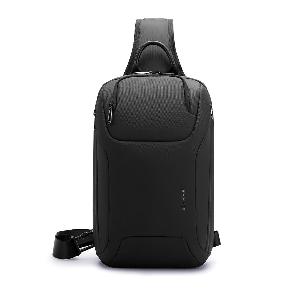 BANGE Men's Large Capacity Crossbody Chest Bag - Korean Style for Business and Motorcycling