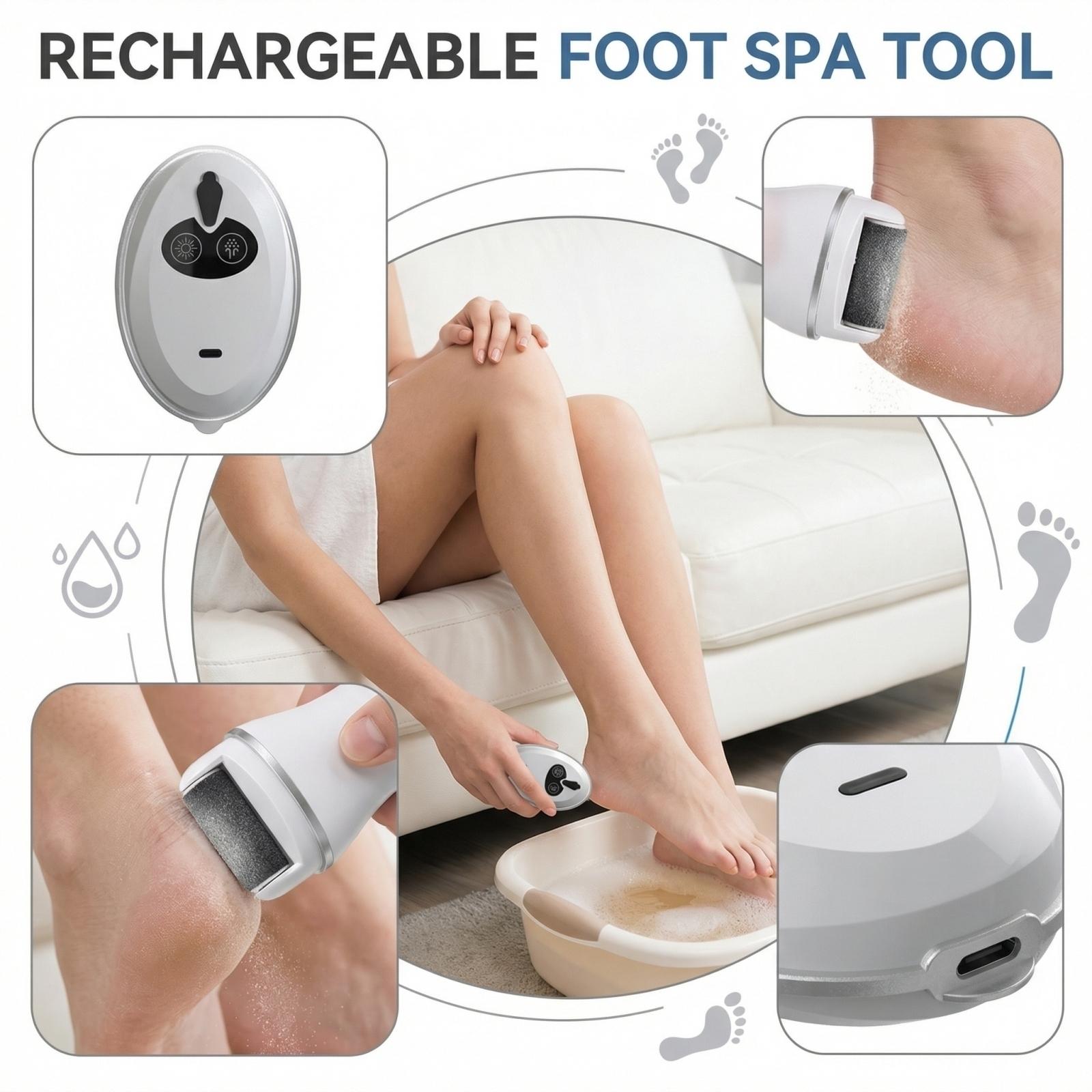 

Rechargeable Electric Foot Exfoliator And Pedicure Tool One Size