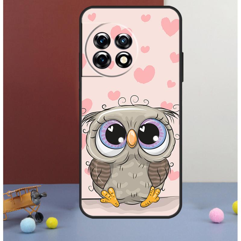 Cute Cartoon Owl Cover For OnePlus Nord 4 CE 2 3 Lite N20 N30 9 10 Pro 8T 9RT 10T 11 OnePlus 12 13 R Case