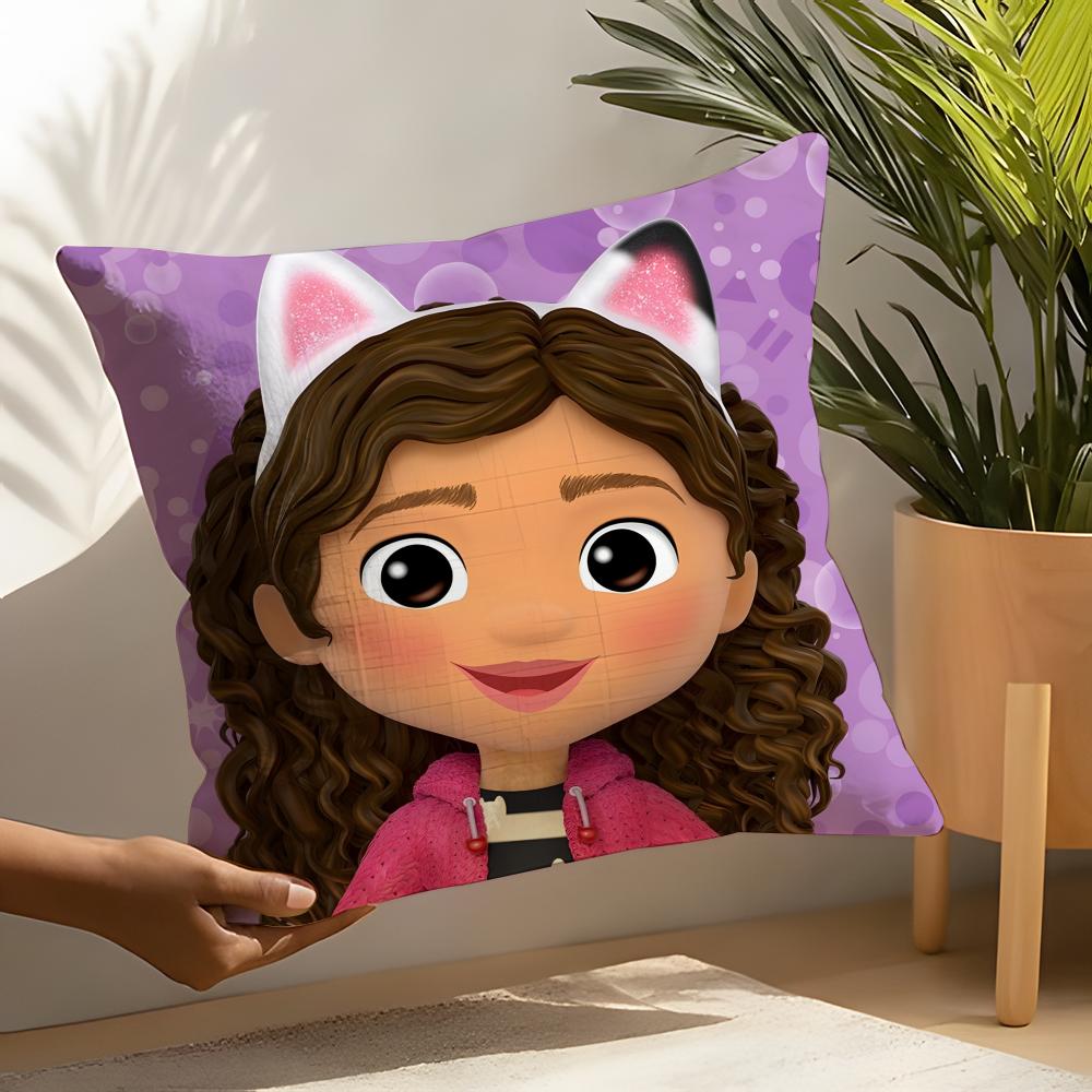 Copricuscini in Lino Cartone Animato per Bambini G-Gabby'S Dollhouse per Divano Decorativo Cuscini per la Casa Custodie per Cuscini per Sedile Auto