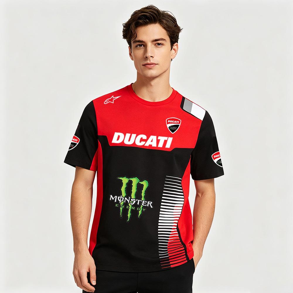 Men's Ducati Corse Racing T-shirt Short Sleeve Motorbike Team Jersey Breathable Quick Dry Motorcycle Sports Tee