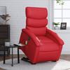 Reclining Electric Red Lift-Up Armchair with Massage