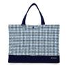 COLORFUL CANDY STYLE Quilted Entrance Set Navy Check x Navy Perfect for Shoe Gym Clothes and Cup Bag for Boys 4-Piece Kindergarten/School (Large