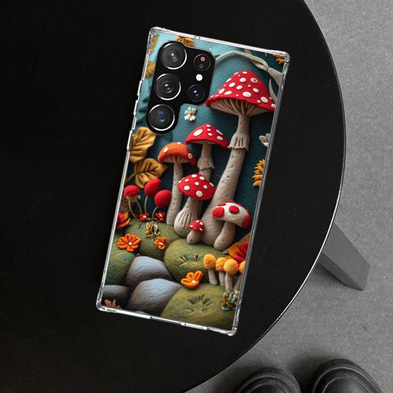 

Colorful Mushroom Phone Case Cover for Samsung Galaxy S26 S25 Edge S24 S23 Ultra S22 Plus S21 FE S20 + Art Customized Fundas Gal Samsung S25 Ultra