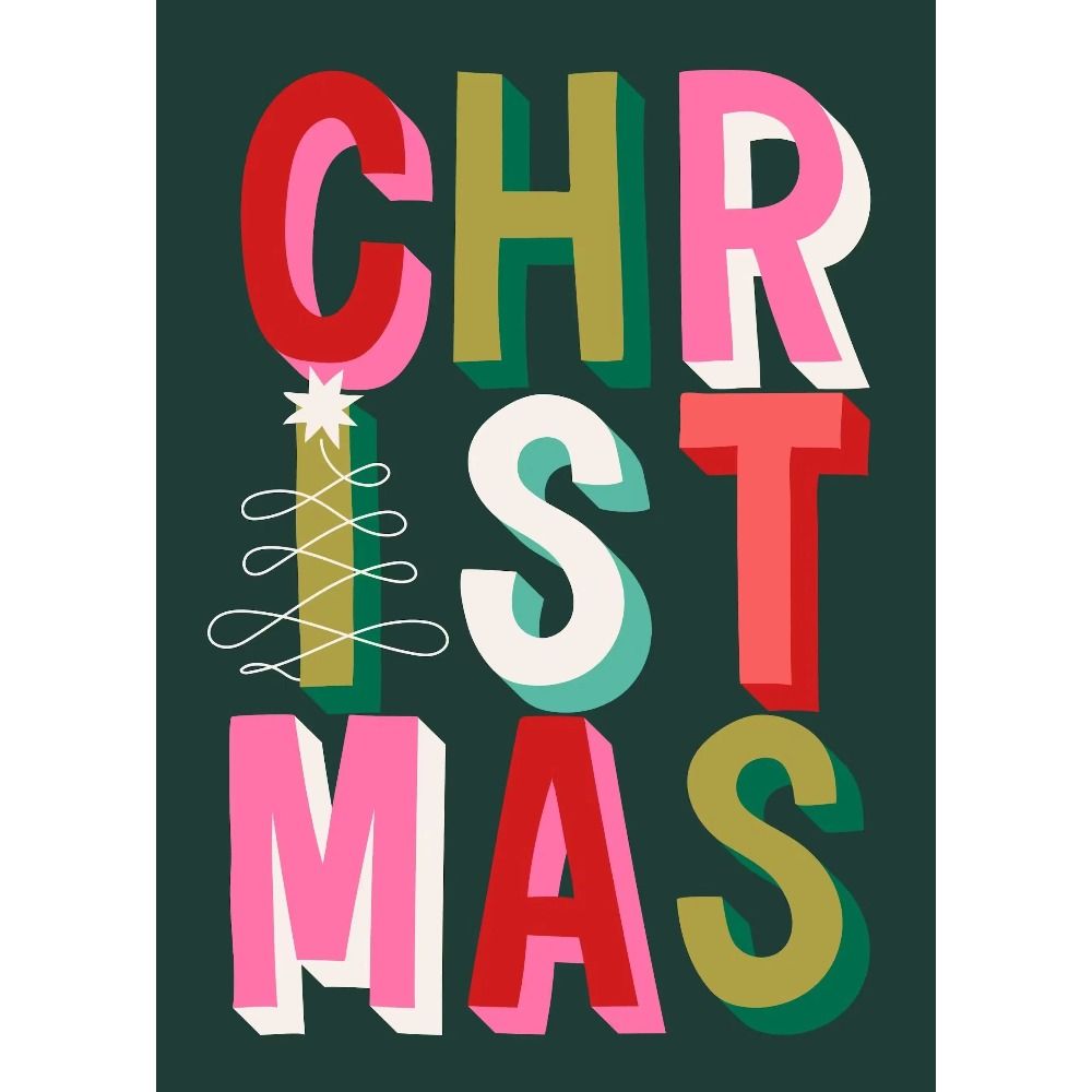 Vintage Christmas Metal Wall Decoration, Holiday Sticker Sign