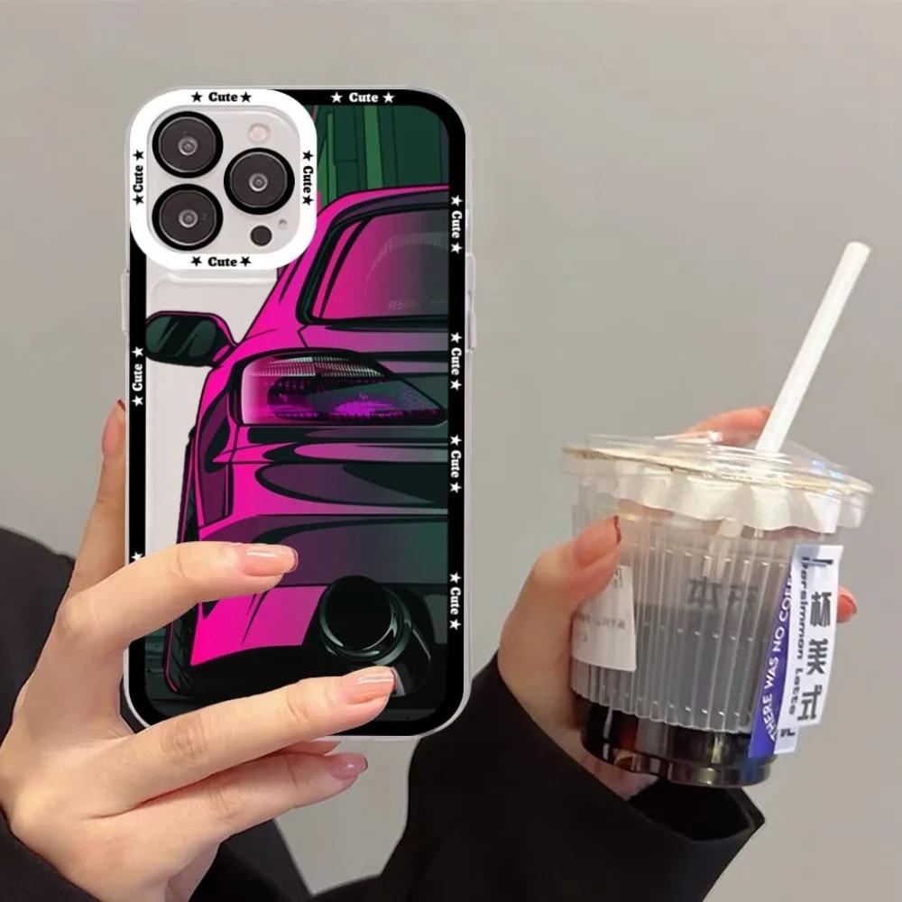 Japan JDM Sports Car Phone Case For IPhone 16 15 14 13 12 11 Pro Max XS X XR SE 2020 2022 Plus Mini Protective Cover