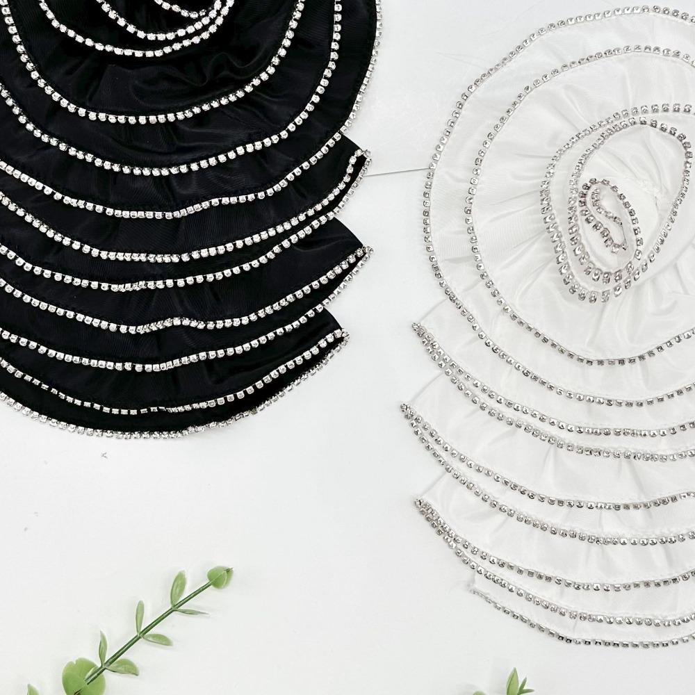 3D Flower Appliques Chest Floral Clothing Patches DIY Satin Fabric Clothing Applique  For Women