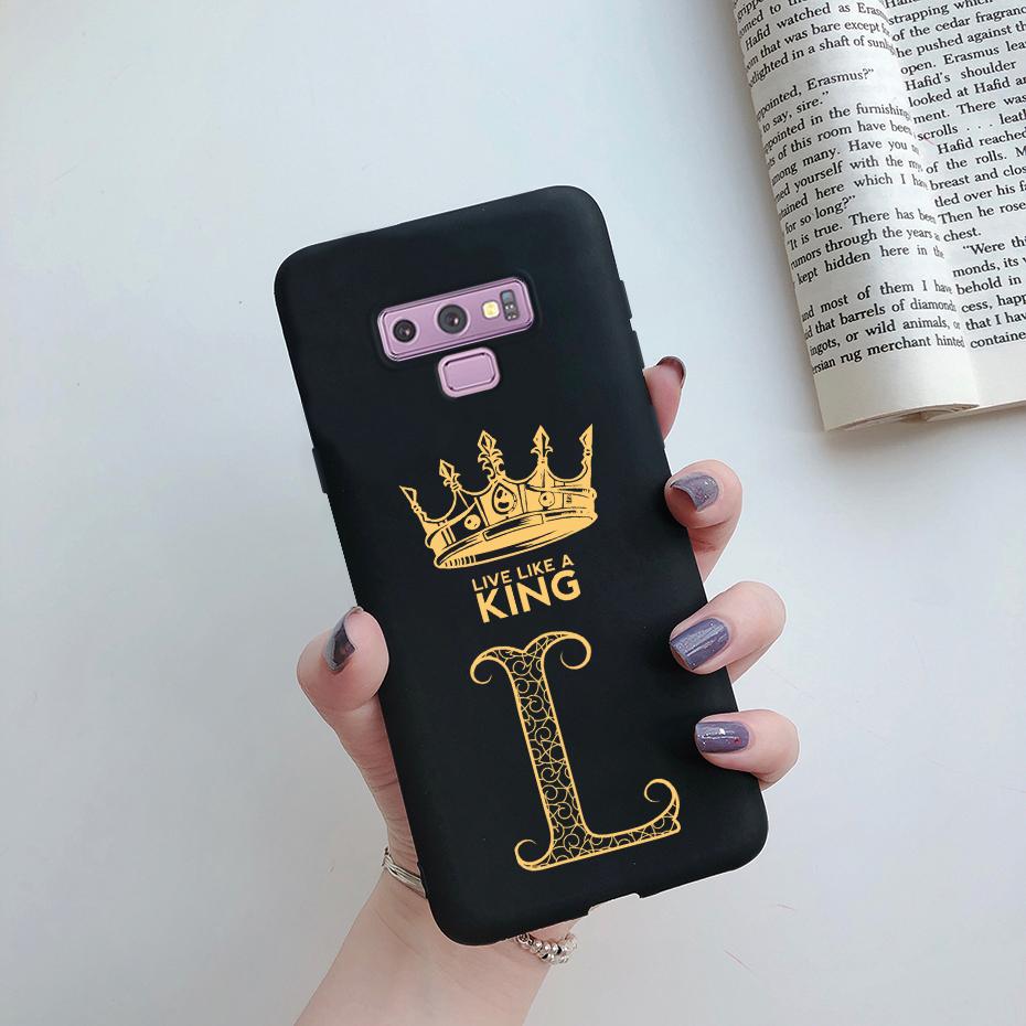 Cute Crown Letters Phone Case For Samsung Galaxy Note 9 Shockproof Protective Back Cover for Galaxy Note9 Silicone Bumper Case