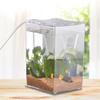 Fish Tank with Lid Transparent Acrylic Fighting Fish Small Micro Landscape Tank for Home