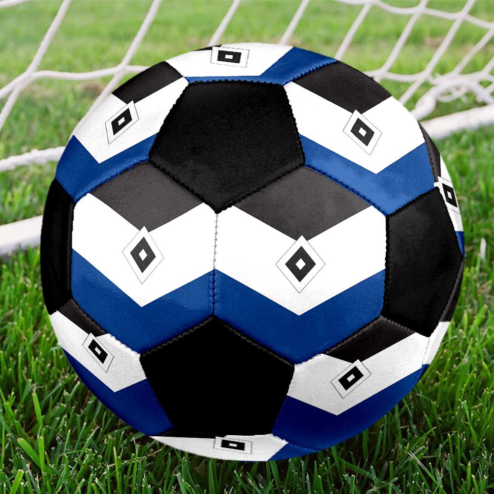 SIZE 5 Hamburger SV Soccer Ball Colorful All Ages Machine Stitched PVC Competition Ready Durable High-Bounce