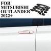 For Mitsubishi Outlander 2022 2023 Carbon Fiber Exterior Door Handle Cover Trim