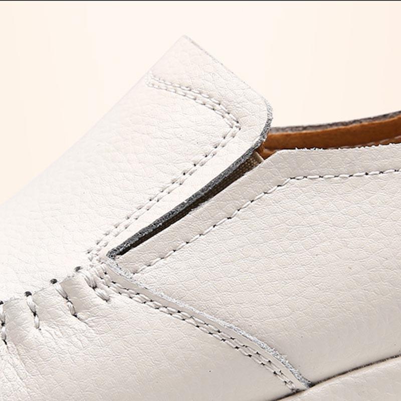 Letnie puste damskie skórzane oddychające buty typu swing Platformowe buty robocze pielęgniarki