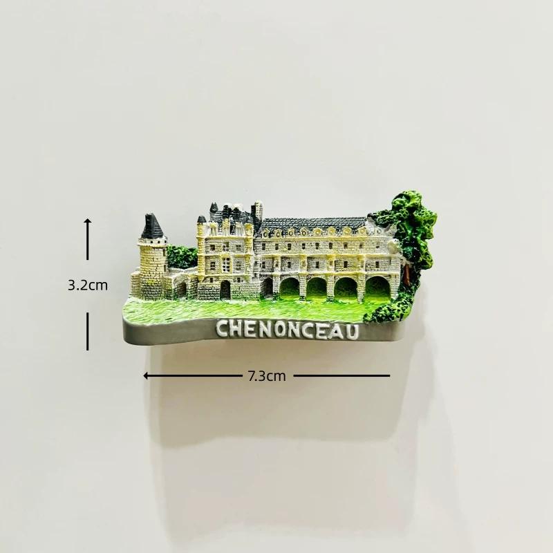 France Alsace Wine Estate Resin Fridge Magnet Stickers Travel Souvenir Gift Landscape Refrigerator Magnet Home Kitchen Decor