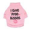 Summer Breathable Cotton Dog T-Shirts Lovely Pink With Funny Words Print Appropriate for Spring Autumn Available in XS XL Sizes