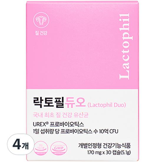 

Lactophil Duo Vaginal Lactobacillus, 30 таблеток, 4 шт., корейська здорова їжа