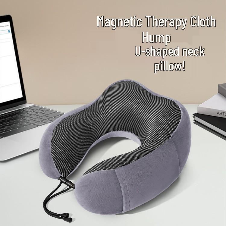 Custom U-Shaped Memory Foam Neck Pillow with Embroidered Logo for Promotion and Gift