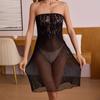Sex underwear extra large size mesh transparent hollow sexy women's tight mesh onesie perspective
