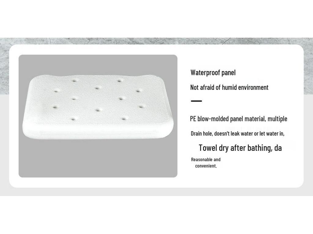 Rutschfester Aluminium-Bade-/Duschhocker für ältere Menschen & Schwangere