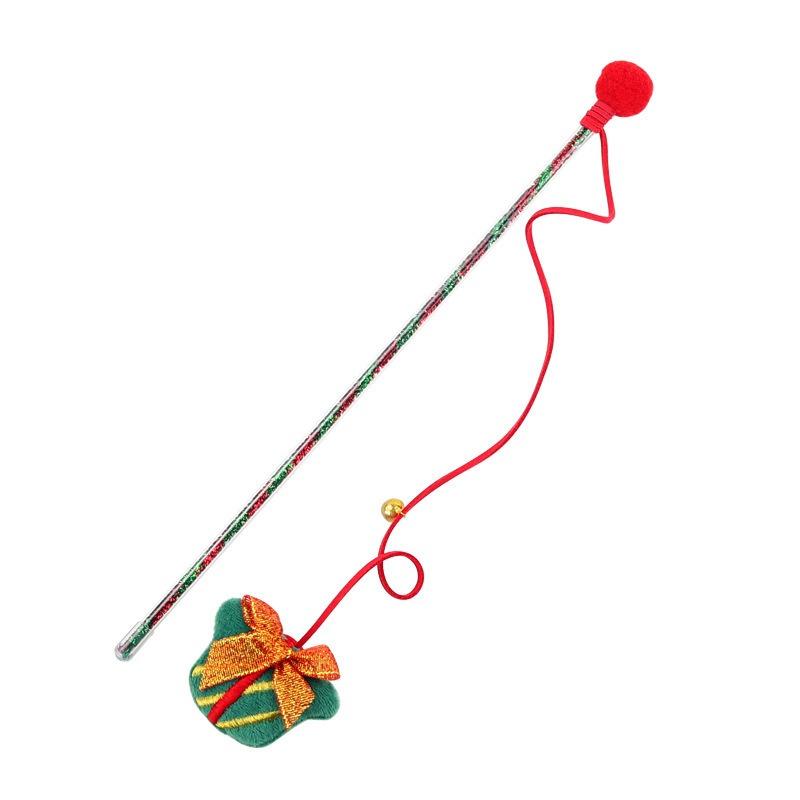 Cat Toys Cats Teasing Sticks Christmas Cute Cat Stick Santa Claus Elk Pet Toys Enjoy Yourself Soothing Cat Supplies Christmas