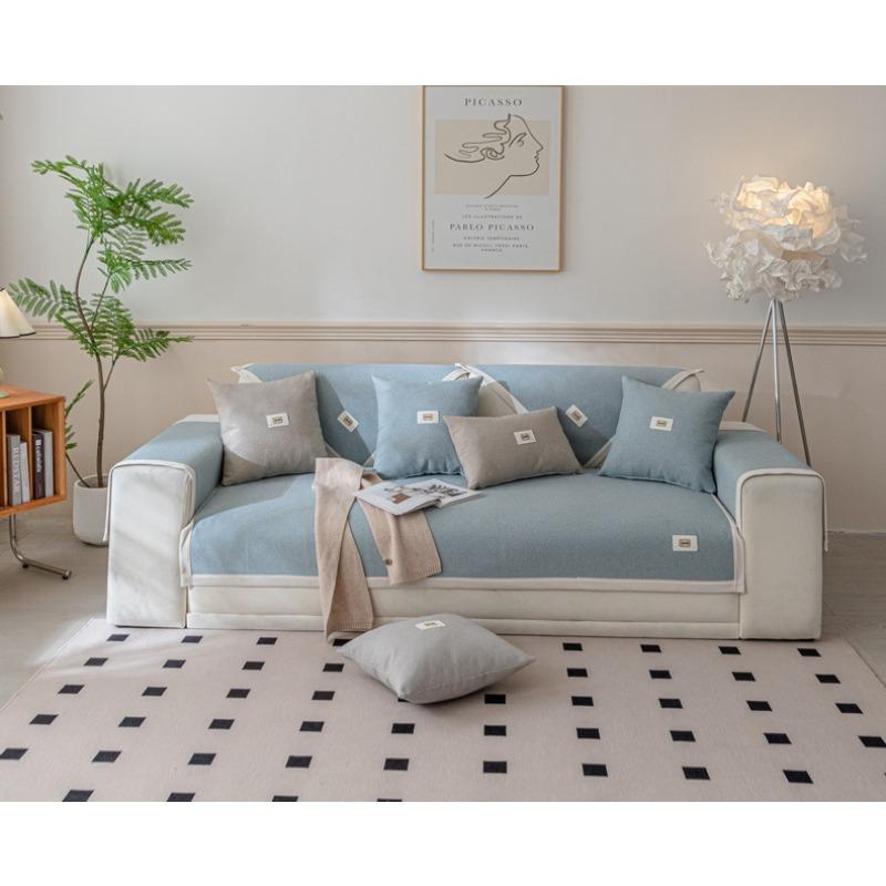 Chenille Cartoon Sofa Cushion, Universal Anti-slip Sofa Cover for All Seasons, New Seat Cushion and Back Cover