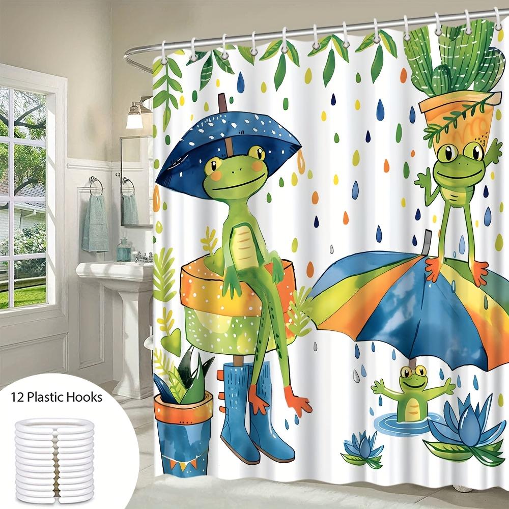 Rainy umbrella shower curtain - Colorful and unique wall hanging decorations for living rooms and bedrooms - cheerful