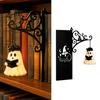 Retro Iron Hanging Lamp Ghost Book Light, Spooky Bookshelf Decor with Warm Small Display Glow, Gothic Reading Corner Ambient Lighting for Halloween