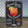 Semn Metalic Vintage Rețetă Cocktail Aperol Spritz Roostertail Artă de Perete Rustic pentru Bar Acasă Bucătărie Cameră de Jocuri Cafenea Dec