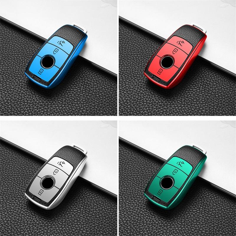 Styling Mouldings Zinc Alloy Solid Color Key Case For Mercedes Benz Keychain Shell Cover CLS GLA GLB GLC A C E Class GLE W177 W2