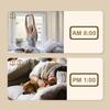 Bedside Alarm Clock with Temperature and Moisture Reading, Large Screen Room Clock with Two Alarms, Repeat Alarm, Night Light for Dorm Use
