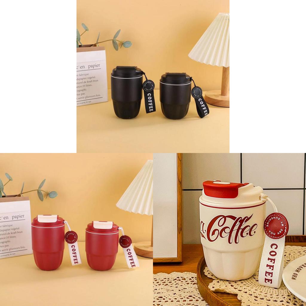 Modern Minimalist Stainless Steel Travel Mug With Leakproof Lid For Office And Outdoors