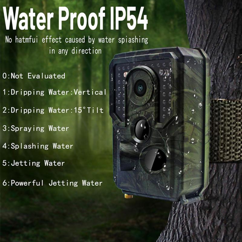 Jagdkamera, 16 MP, Nachtverfolgungssensor, 0,8 s Auslösezeit, 15 m Infrarotentfernung, maximal 32 GB