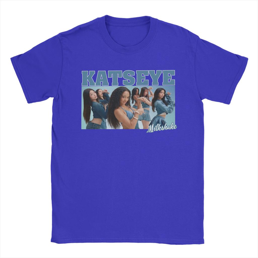 Tricouri pentru bărbați Katseye Kpop Girl Group 100% Bumbac Îmbrăcăminte Vintage Mânecă Scurtă Gât Rotund Tricouri de Vară