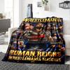 Wrestlemania Blanket Soft Warm Cozy Great for Sofa Chair Bedding Four Seasons Multipurpose Digital Print Gift for Travel Home Birthdays